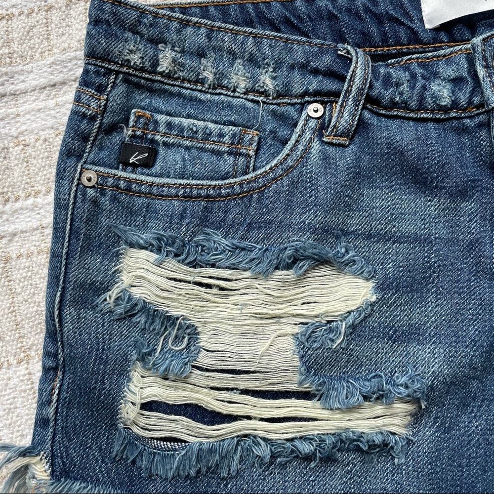 KanCan Button Fly Distressed Shorts - Picture 4 of 8